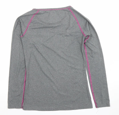 Girls UK Size 11-12 Years Crane Grey Basic T-Shirt