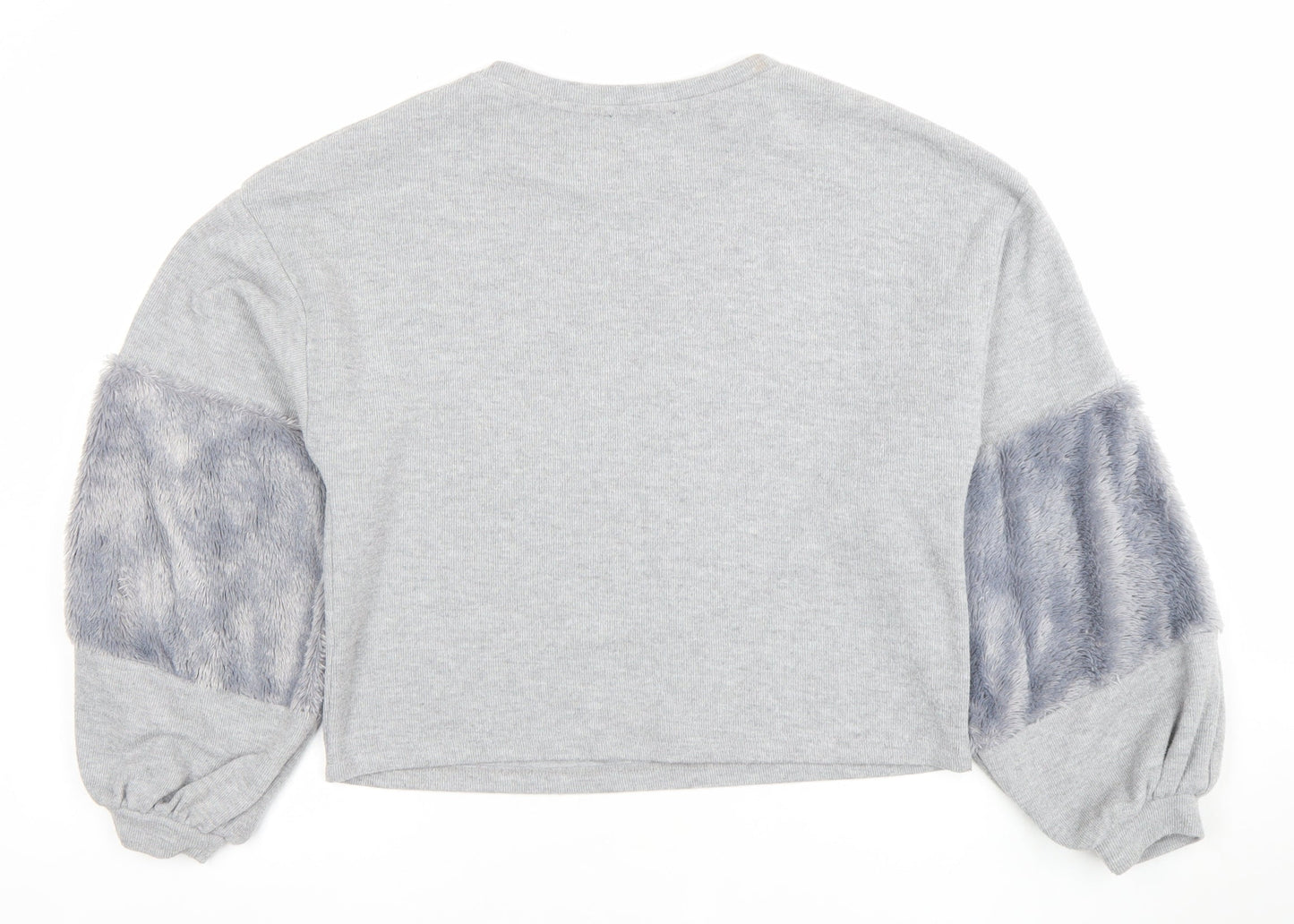 Womens UK Size S New Look Grey Pullover Sweatshirt