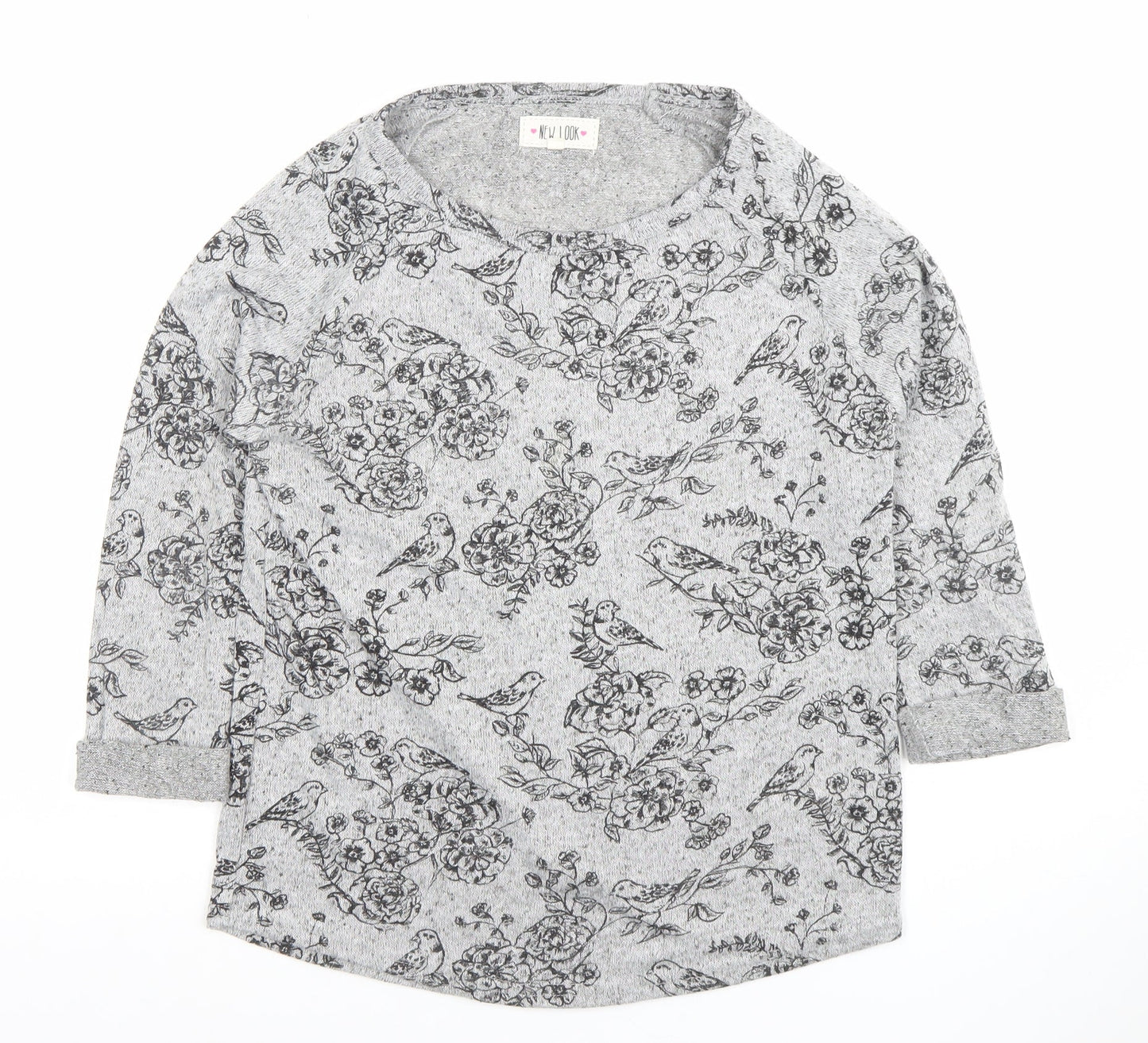 Womens UK Size 10 New Look Grey Pullover Jumper