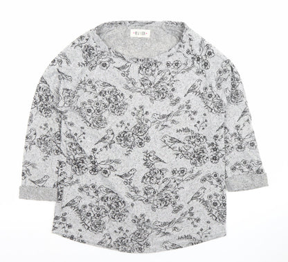 Womens UK Size 10 New Look Grey Pullover Jumper