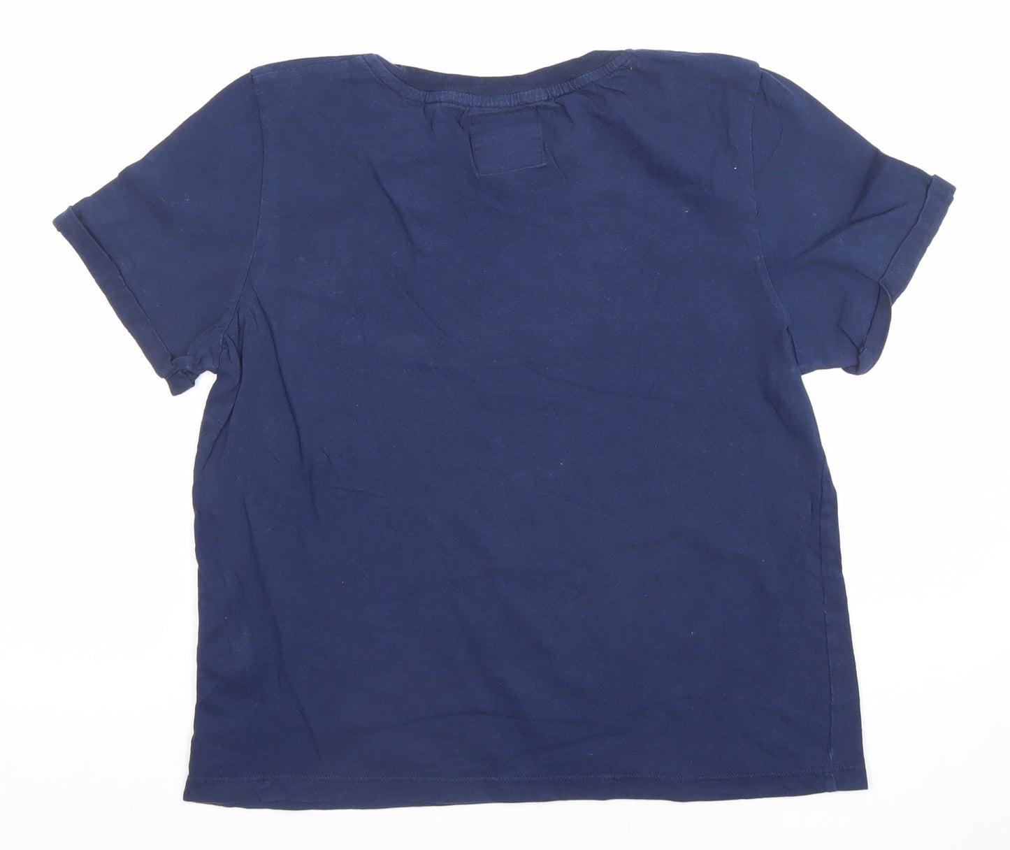 Womens UK Size 10 Superdry Blue Basic T-Shirt