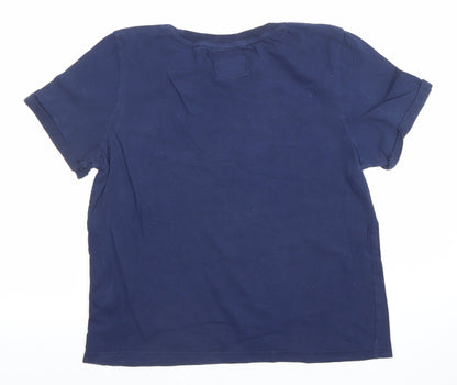 Womens UK Size 10 Superdry Blue Basic T-Shirt