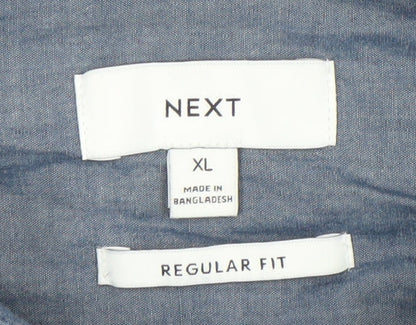 Mens UK Collar Size XL NEXT Smart Blue  Dress Shirt