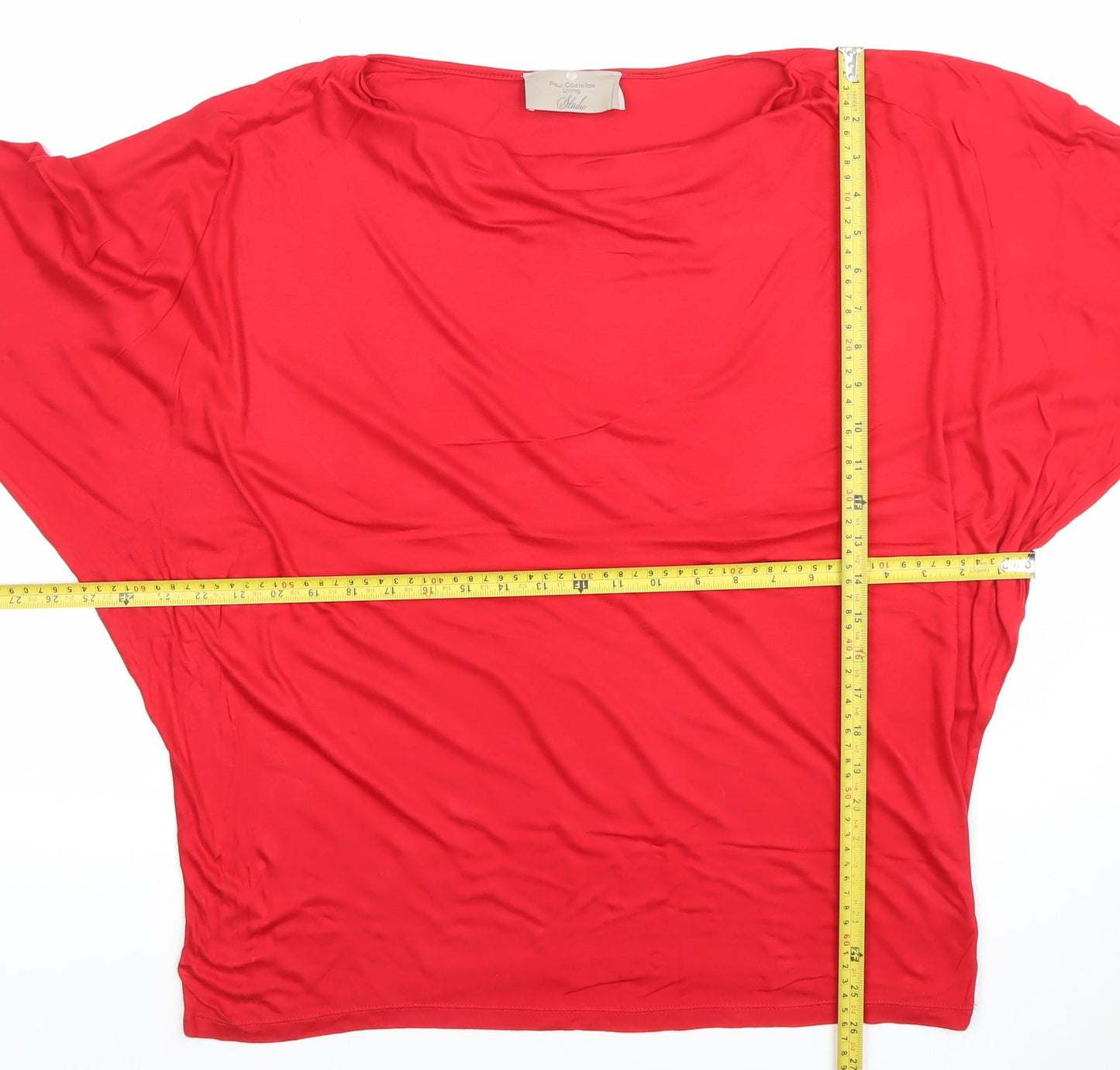 Womens UK Size 12 Paul Costelloe Living Studio Red Basic Blouse