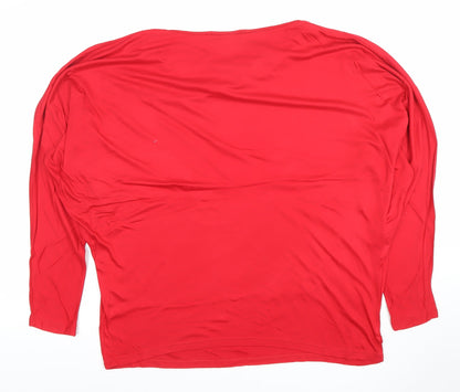 Womens UK Size 12 Paul Costelloe Living Studio Red Basic Blouse