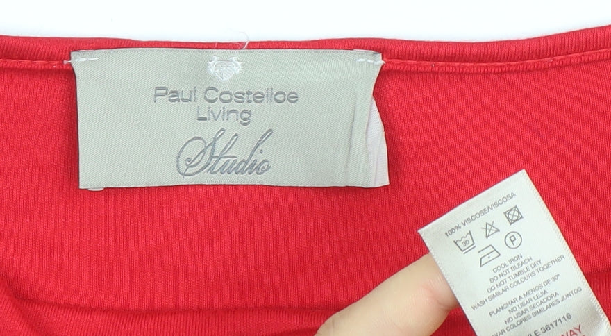 Womens UK Size 12 Paul Costelloe Living Studio Red Basic Blouse