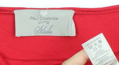 Womens UK Size 12 Paul Costelloe Living Studio Red Basic Blouse