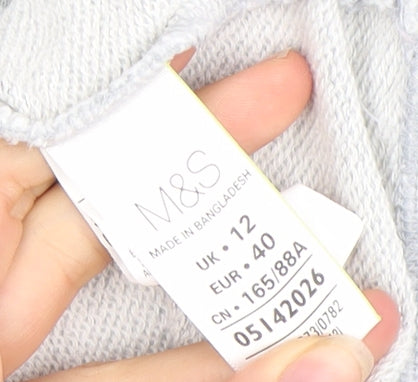 Womens UK Size 12 Marks and Spencer Grey Pullover Sweatshirt