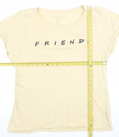 Women's Beige Friends TV Show Nightshirt T-Shirt Style Size 12-14
