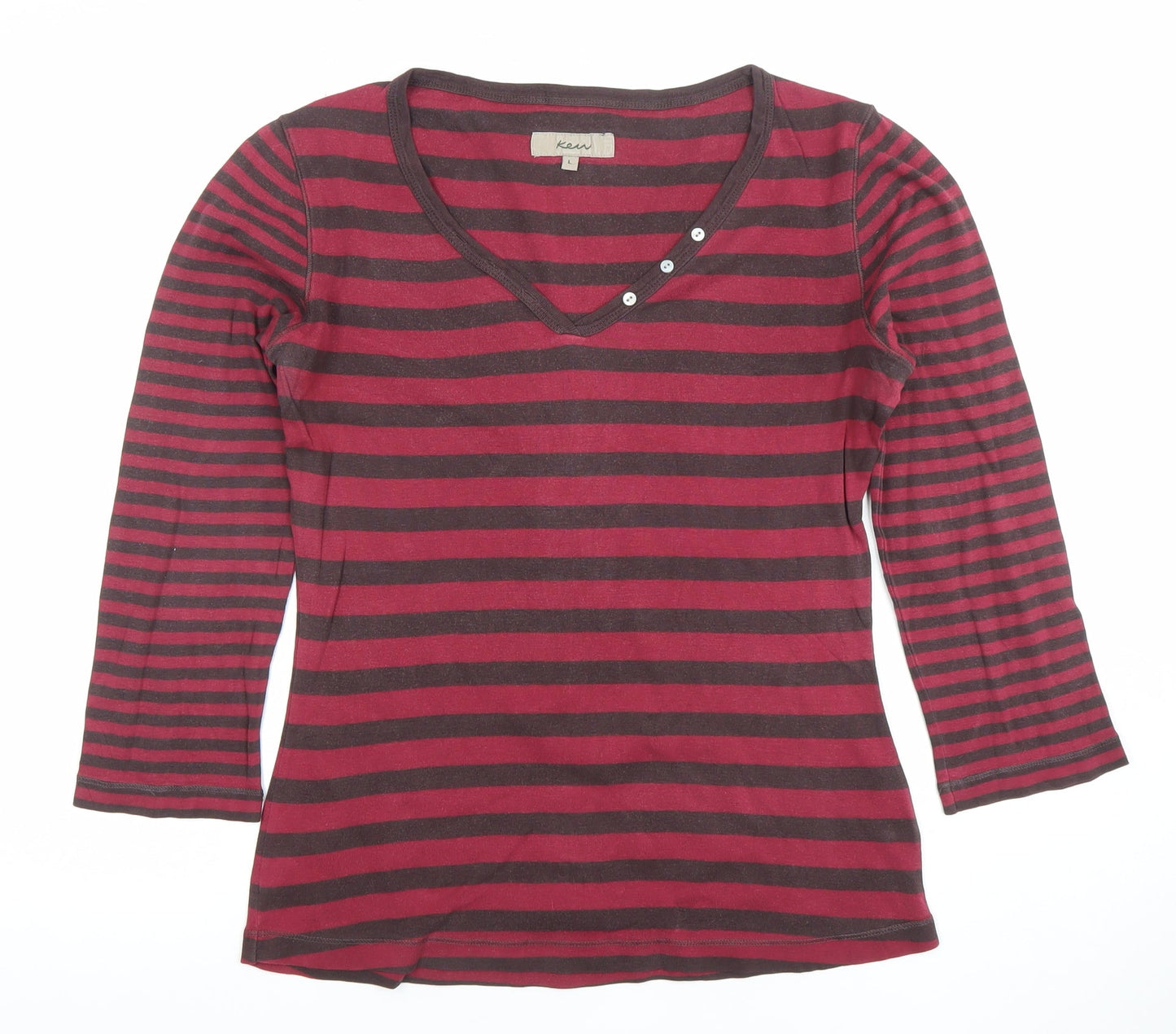 Womens UK Size L KEW Red Basic T-Shirt