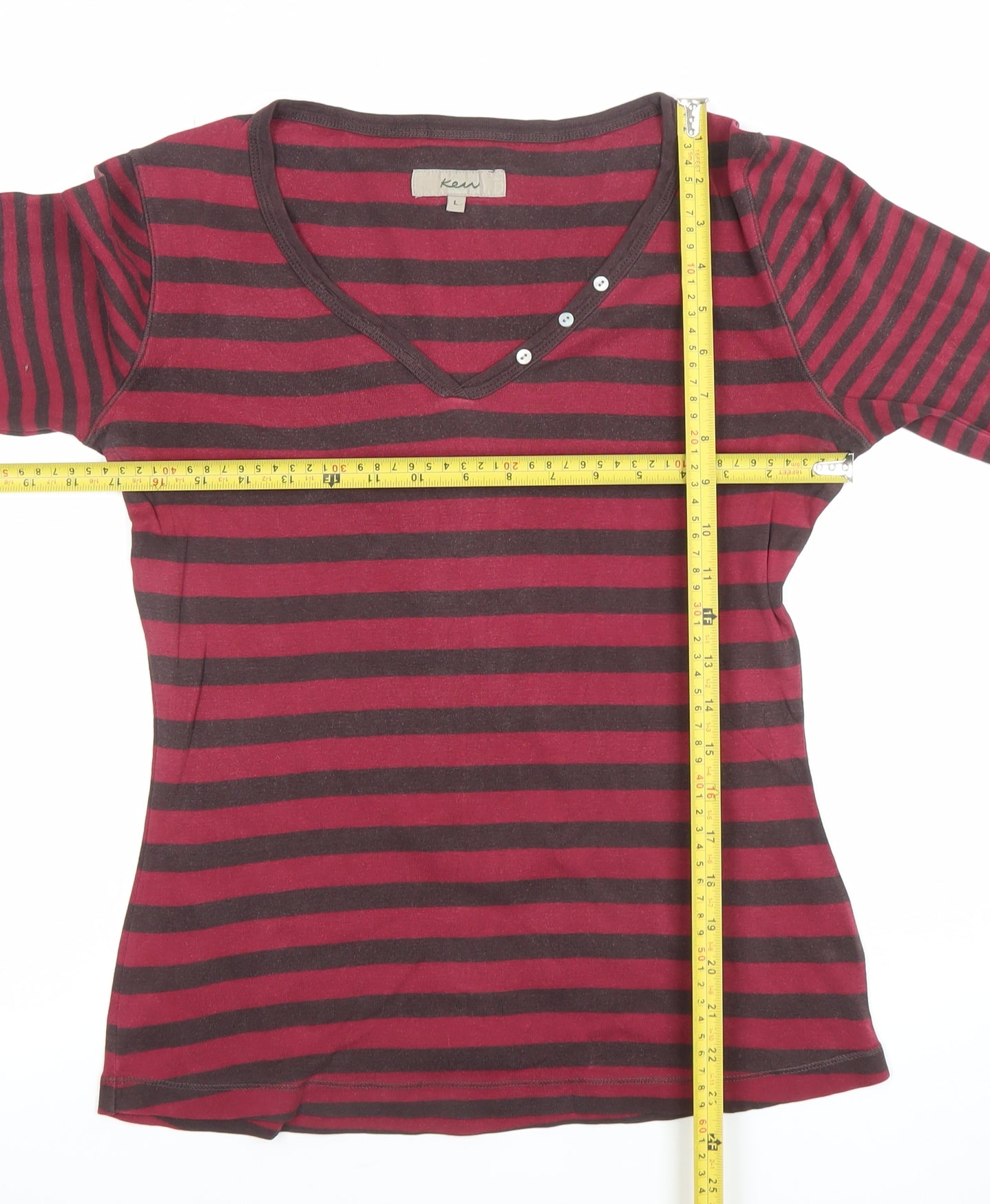Womens UK Size L KEW Red Basic T-Shirt
