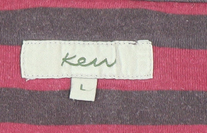 Womens UK Size L KEW Red Basic T-Shirt