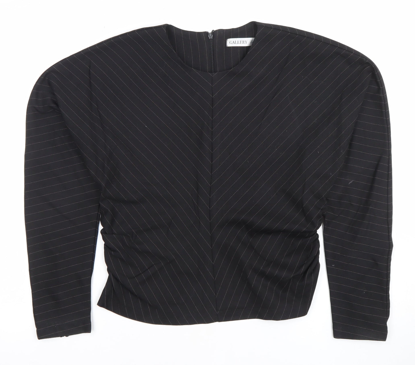 Womens UK Size 10 Gallery Black Basic Blouse