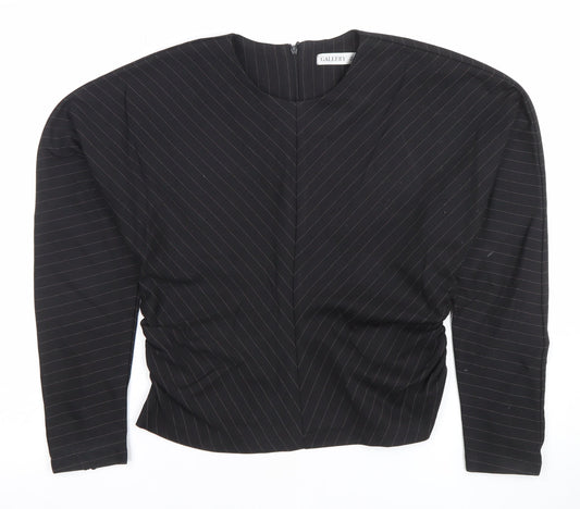 Womens UK Size 10 Gallery Black Basic Blouse
