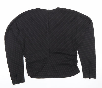 Womens UK Size 10 Gallery Black Basic Blouse