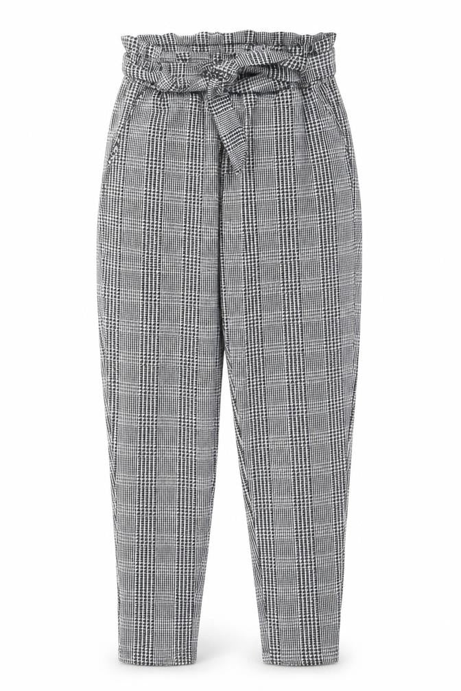 Womens UK Size 8 New Look Regular Fit Paperbag Grey Trousers
