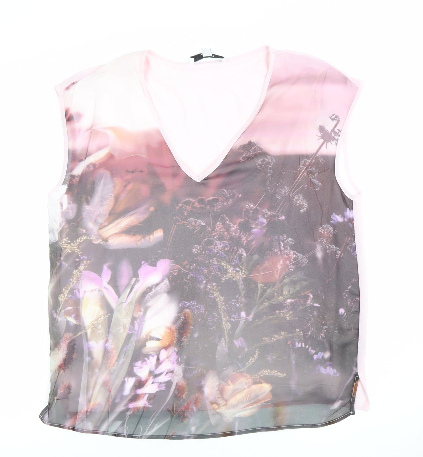 Womens UK Size 8 NEXT Pink Basic Blouse