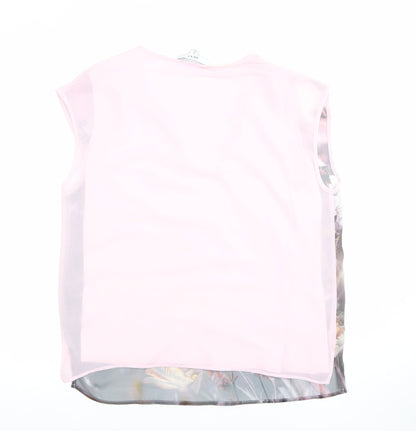 Womens UK Size 8 NEXT Pink Basic Blouse