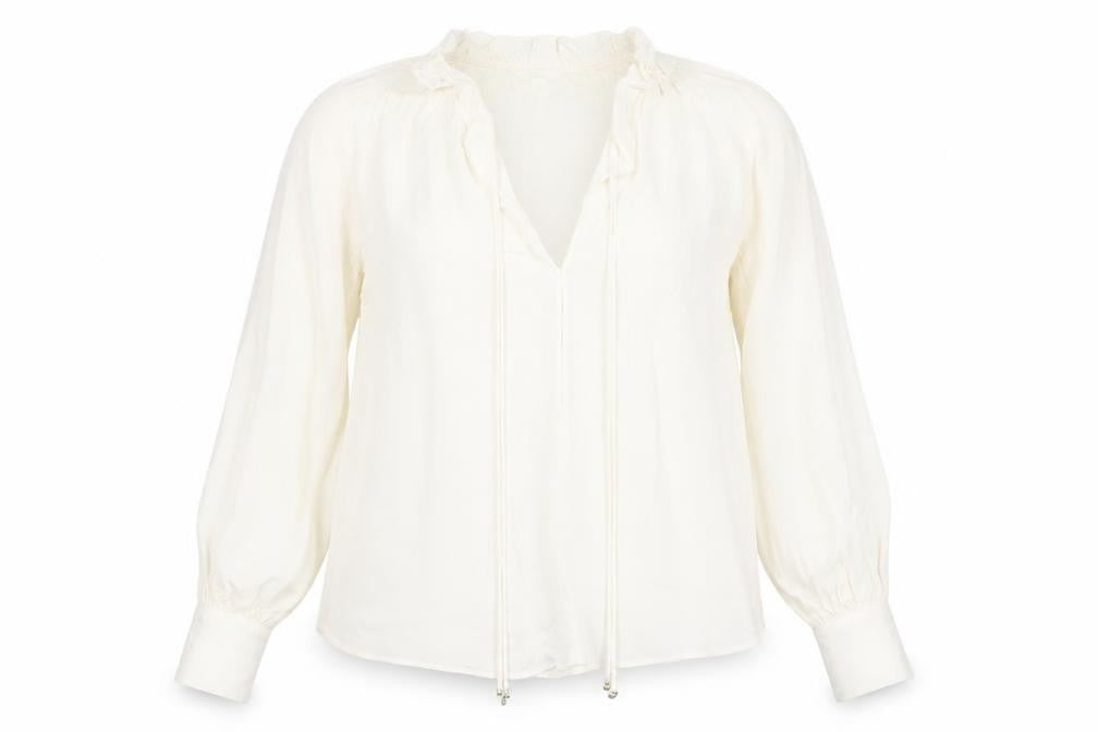 Womens UK Size XS H&M Ivory Tunic Blouse