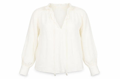 Womens UK Size XS H&M Ivory Tunic Blouse