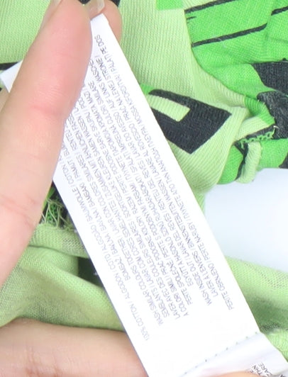 Primark Boys Green Minecraft Creeper T-Shirt 5-6 Years Short Sleeve Cotton