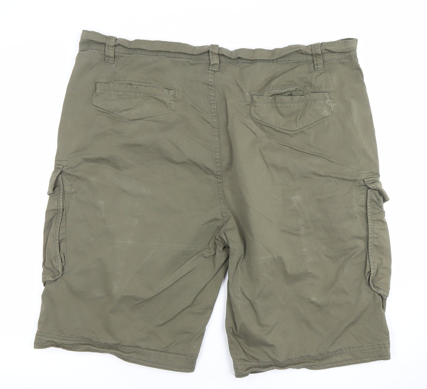 Dunnes Stores Men’s Khaki Green Cargo Shorts 40in Waist Cotton Blend