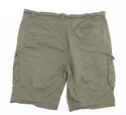Dunnes Stores Men’s Khaki Green Cargo Shorts 40in Waist Cotton Blend