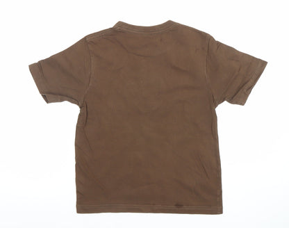 Boys UK Size 6 Years Timberland Brown Basic T-Shirt