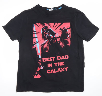 Nutmeg Men’s Black Star Wars Darth Vader Best Dad Graphic T-Shirt Large