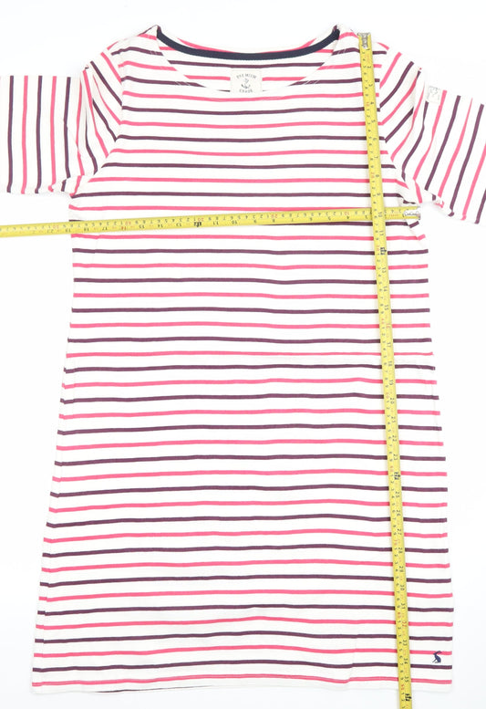 Joules Womens Multicoloured Stripe Shift Dress Size 16 3/4 Sleeve