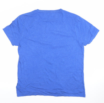 Ralph Lauren Men's Blue Cotton Slim Fit Crew Neck T-Shirt L