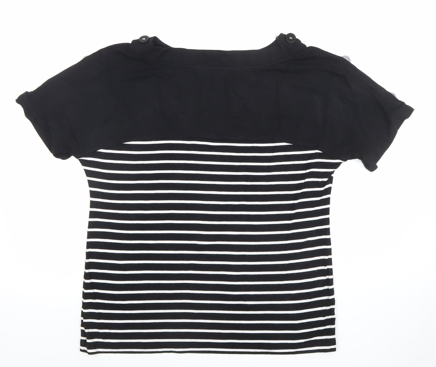 Womens UK Size 14 Marks and Spencer Black Basic T-Shirt