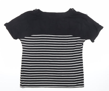 Womens UK Size 14 Marks and Spencer Black Basic T-Shirt
