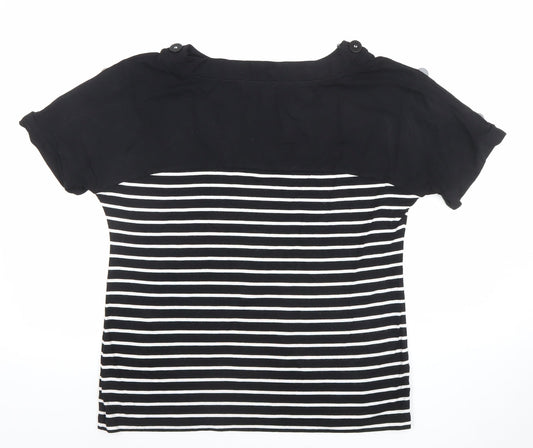 Womens UK Size 14 Marks and Spencer Black Basic T-Shirt