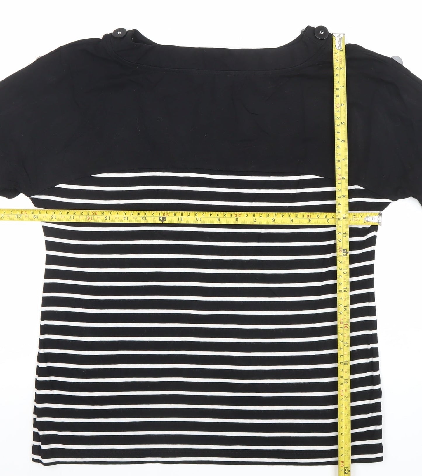 Womens UK Size 14 Marks and Spencer Black Basic T-Shirt
