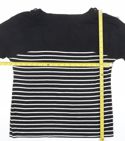 Womens UK Size 14 Marks and Spencer Black Basic T-Shirt