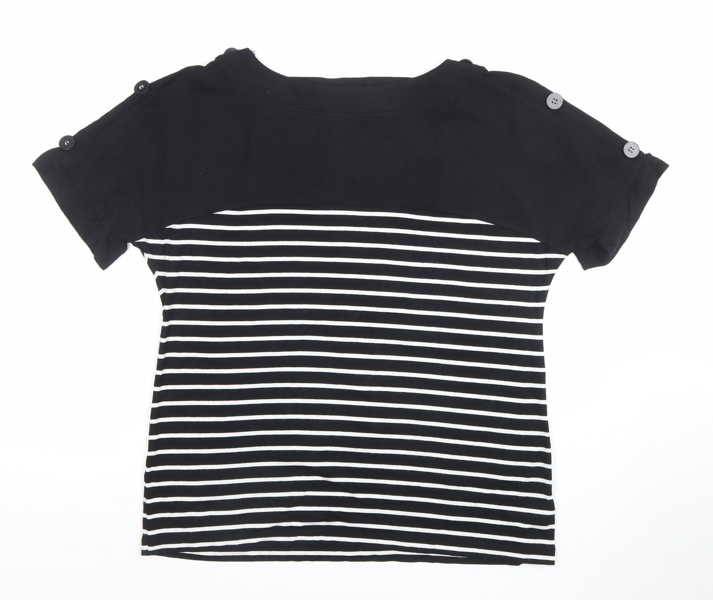 Womens UK Size 14 Marks and Spencer Black Basic T-Shirt