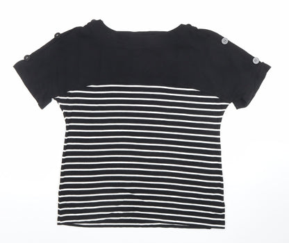 Womens UK Size 14 Marks and Spencer Black Basic T-Shirt