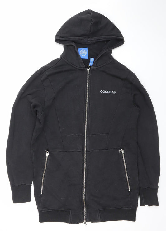 Adidas Men's Black Full Zip Hoodie Size S Cotton Sportswear