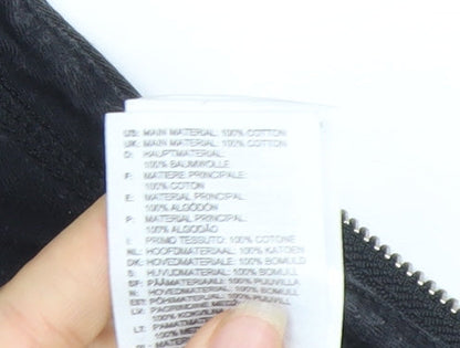 Adidas Men's Black Full Zip Hoodie Size S Cotton Sportswear