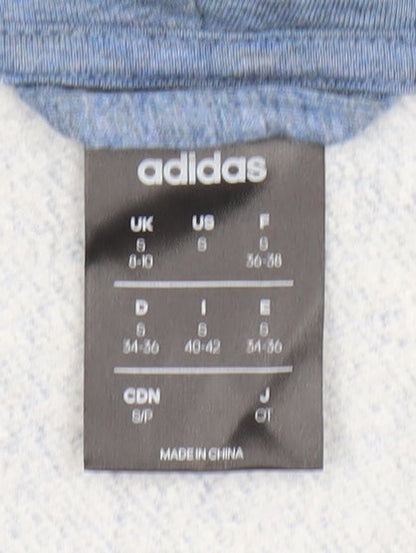 Womens UK Size S adidas Blue Full Zip Hoodie