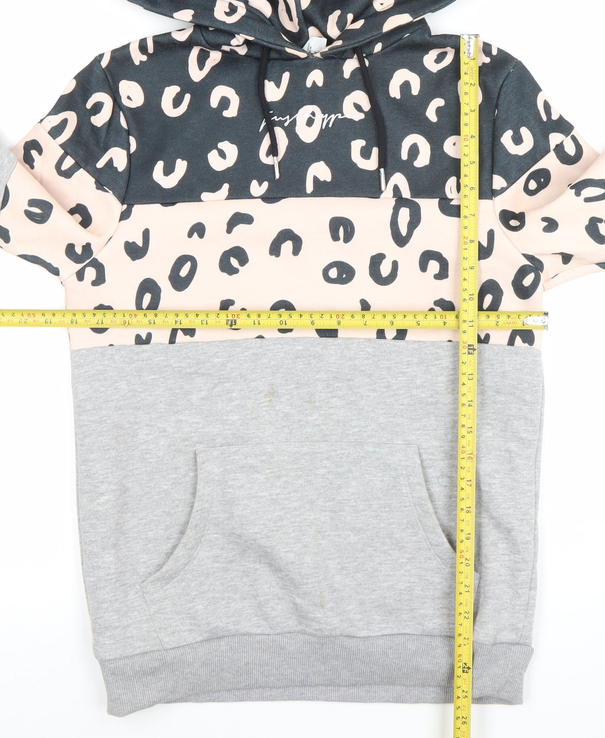 Womens UK Size 8 JustHype Grey Pullover Hoodie