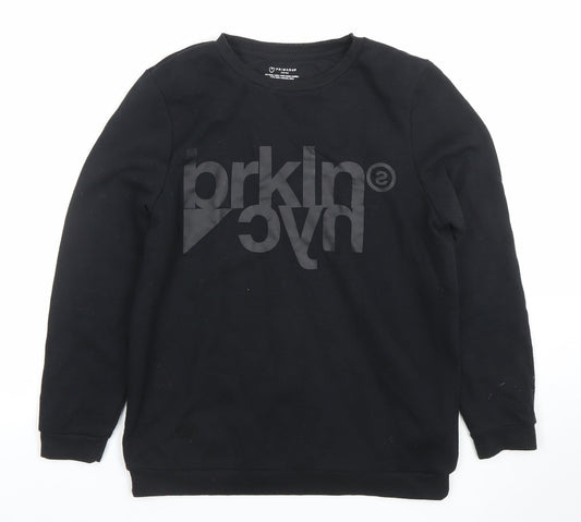 Primark Boys Black Brooklyn NYC Sweatshirt 11-12 Years Cotton Blend