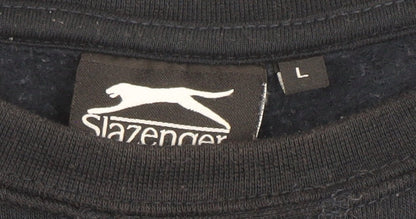 Mens UK Size L Slazenger Black Pullover Sweatshirt
