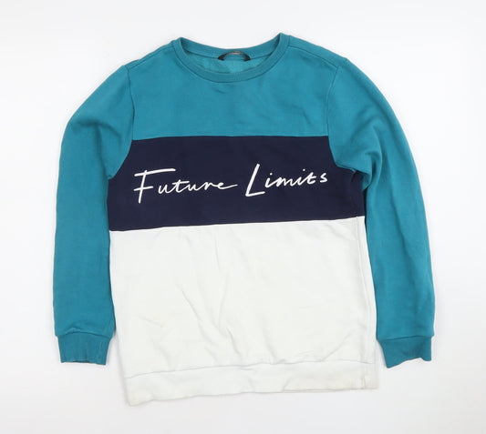 George Boys Blue Colourblock Future Limits Long Sleeve Sweatshirt 11-12 Years