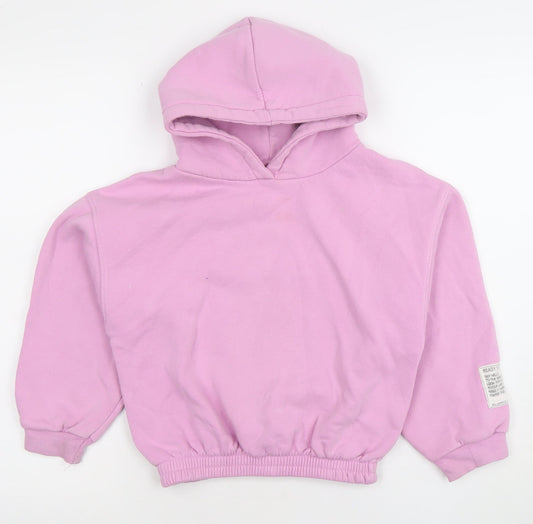 Girls UK Size 9 Years Zara Pink Pullover Hoodie