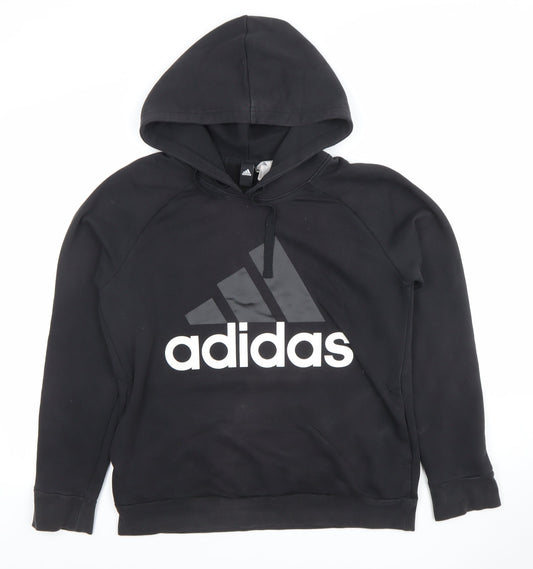 Womens UK Size L adidas Black Pullover Hoodie
