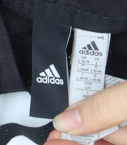Womens UK Size L adidas Black Pullover Hoodie