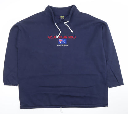 Mens UK Size XXL Australia Blue Pullover Sweatshirt