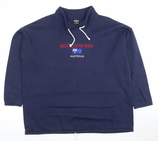 Mens UK Size XXL Australia Blue Pullover Sweatshirt